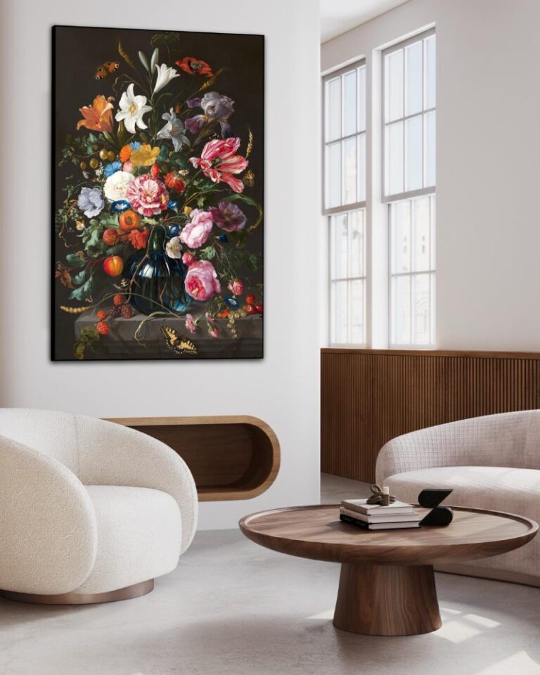 Sound-absorbing painting of flowers