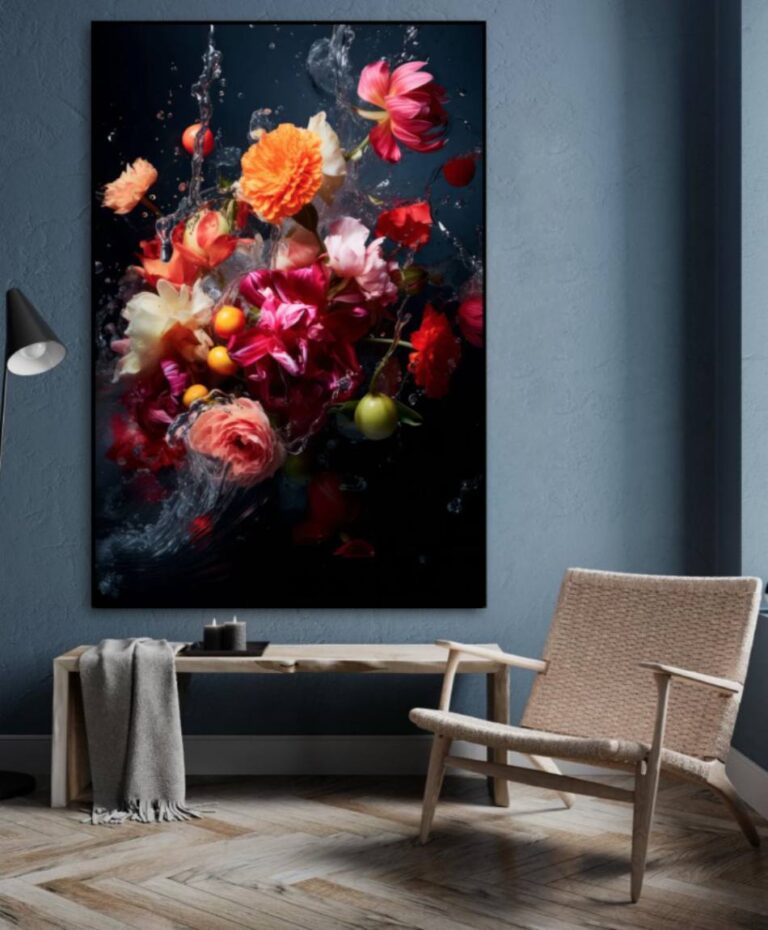 Acoustic photo art flowers