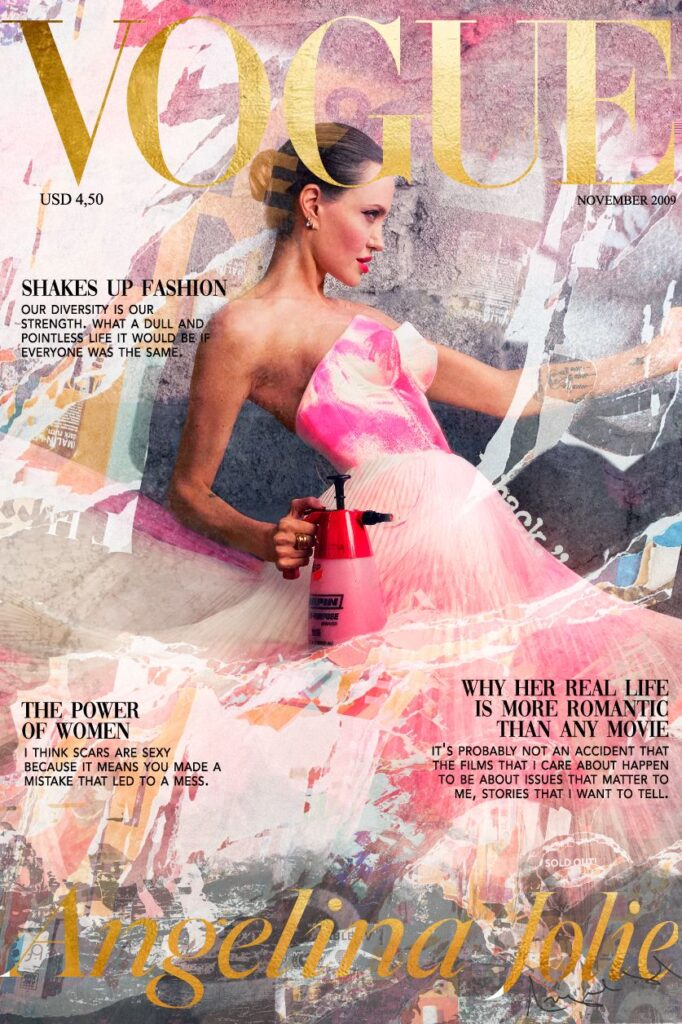 Plexiglass painting Vogue cover