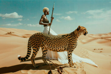Plexiglas kunst cheetah en Afrikaanse cultuur